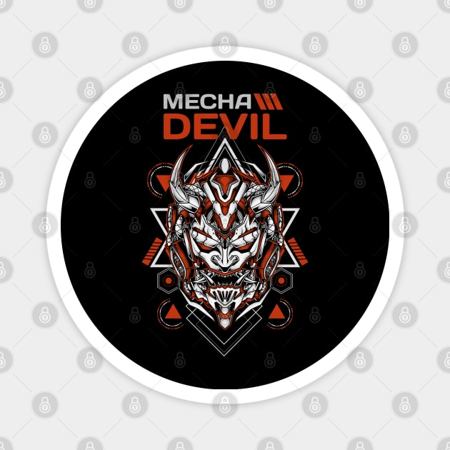 mecha devil mask Magnet by TheAwesomeShop